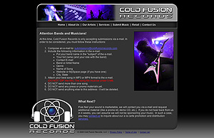 Cold Fusion Records Website