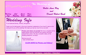 Personal Wedding Website